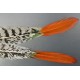plume de queue de faisan lady amherst pointe orange 25-30 cm