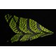 tronçon de plume de queue de faisan lady amherst teinté vert kelly 10 cm
