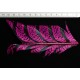 tronçon de plume de queue de faisan lady amherst teinté fuchsia 10 cm