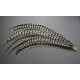 plume de queue de faisan lady amherst naturel noir-blanc 70-80 cm